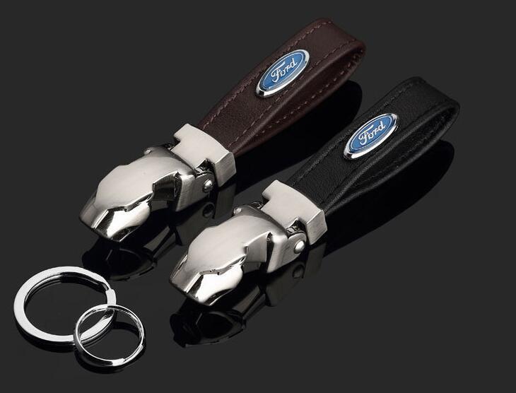 

Брелок для ключей автомобиля Hyundai из цинкового сплава с пряжкой в виде головы леопарда и кожаным ремешком Specify car logo upon ordering коричневый