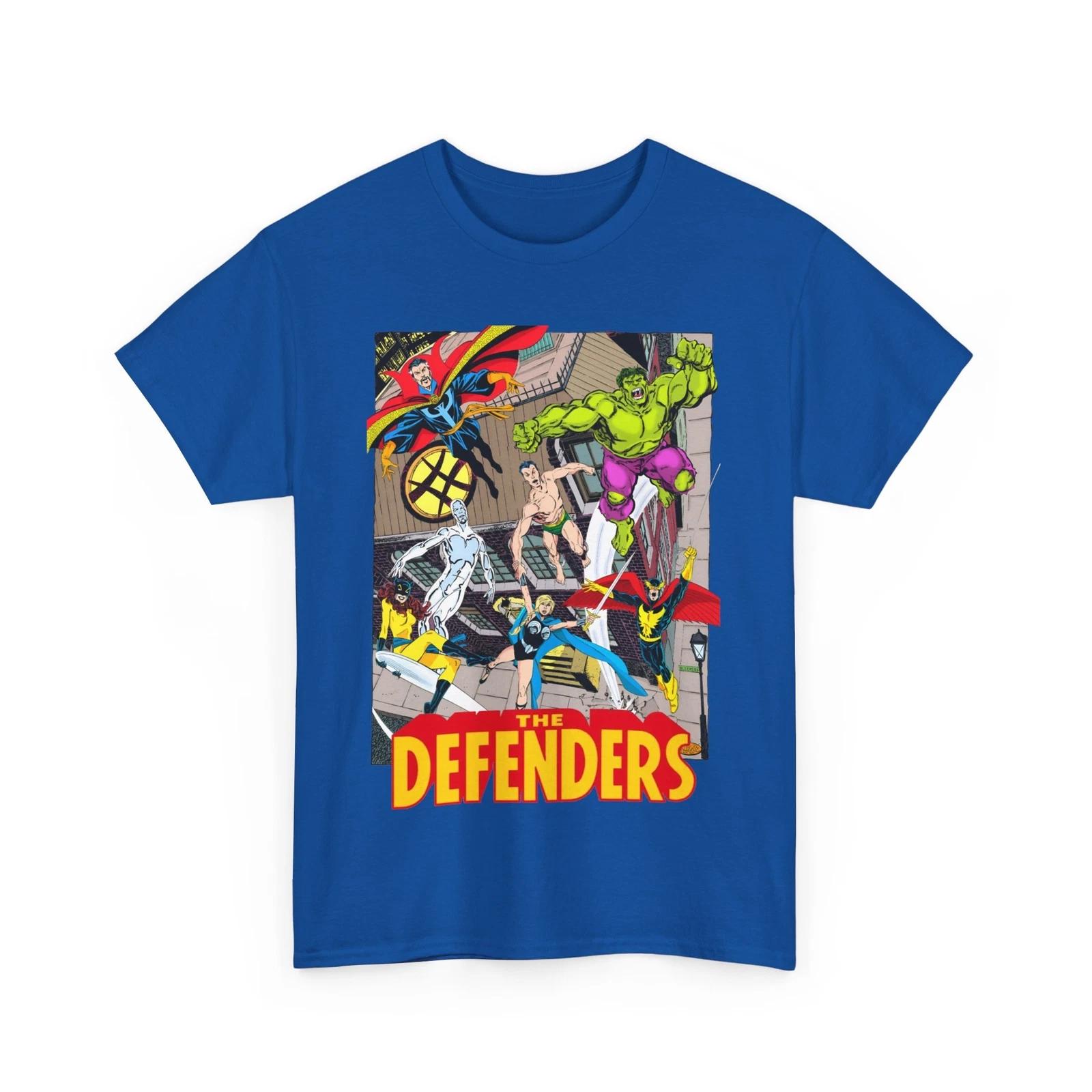 Defenders T-Shirt John Byrne Art Marvel Comics Dr Strange Nighthawk Retro-Style XS