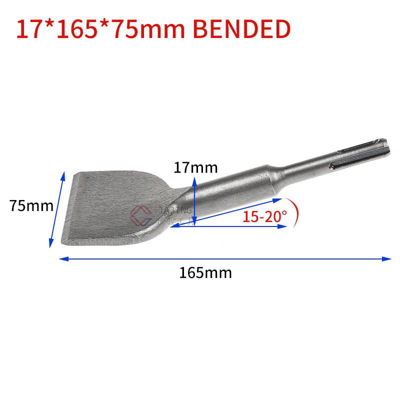 Electric Hammer Drill with Flat and Bent Chisel Bits for Tile, Wall, and Cement