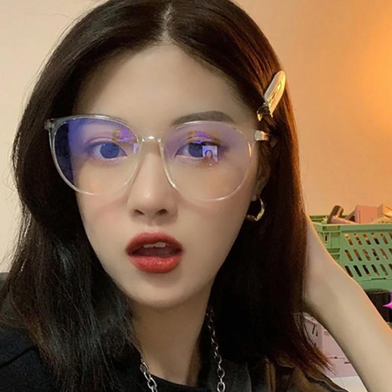 New Transparent Computer Glasses Frame Women Men Anti Blue Light Round Eyewear Blocking Glasses Optical Spectacle Eyeglass