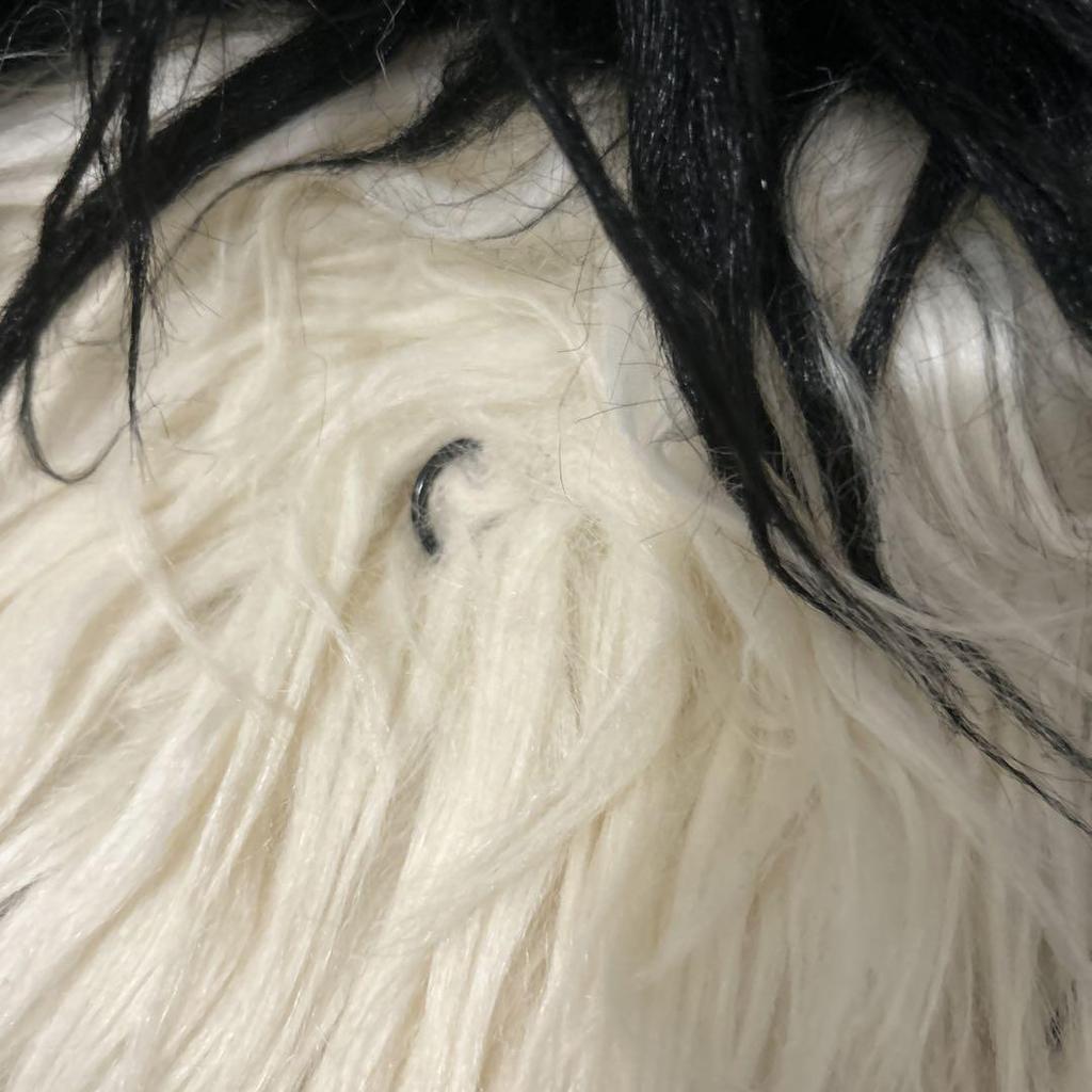 [USED] Excellent Condition DIESEL Faux Fur Coat In Black and White