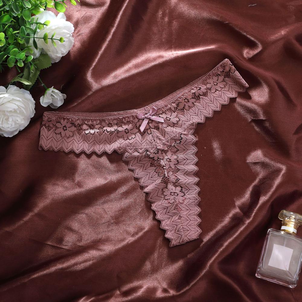 Seamless Lace Panties Sexy and Hot Low-rise Hip-lifting Thong Panties Women's Hollowed-out Underwear