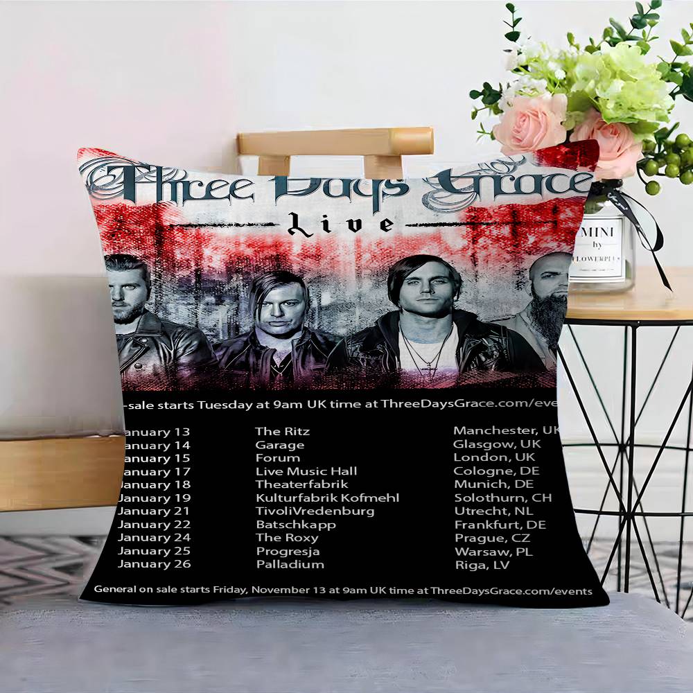 Band T-Three D-days Grace Cushion Cover Decorative Pillow Sofa Home Decor Case Pillow Cases