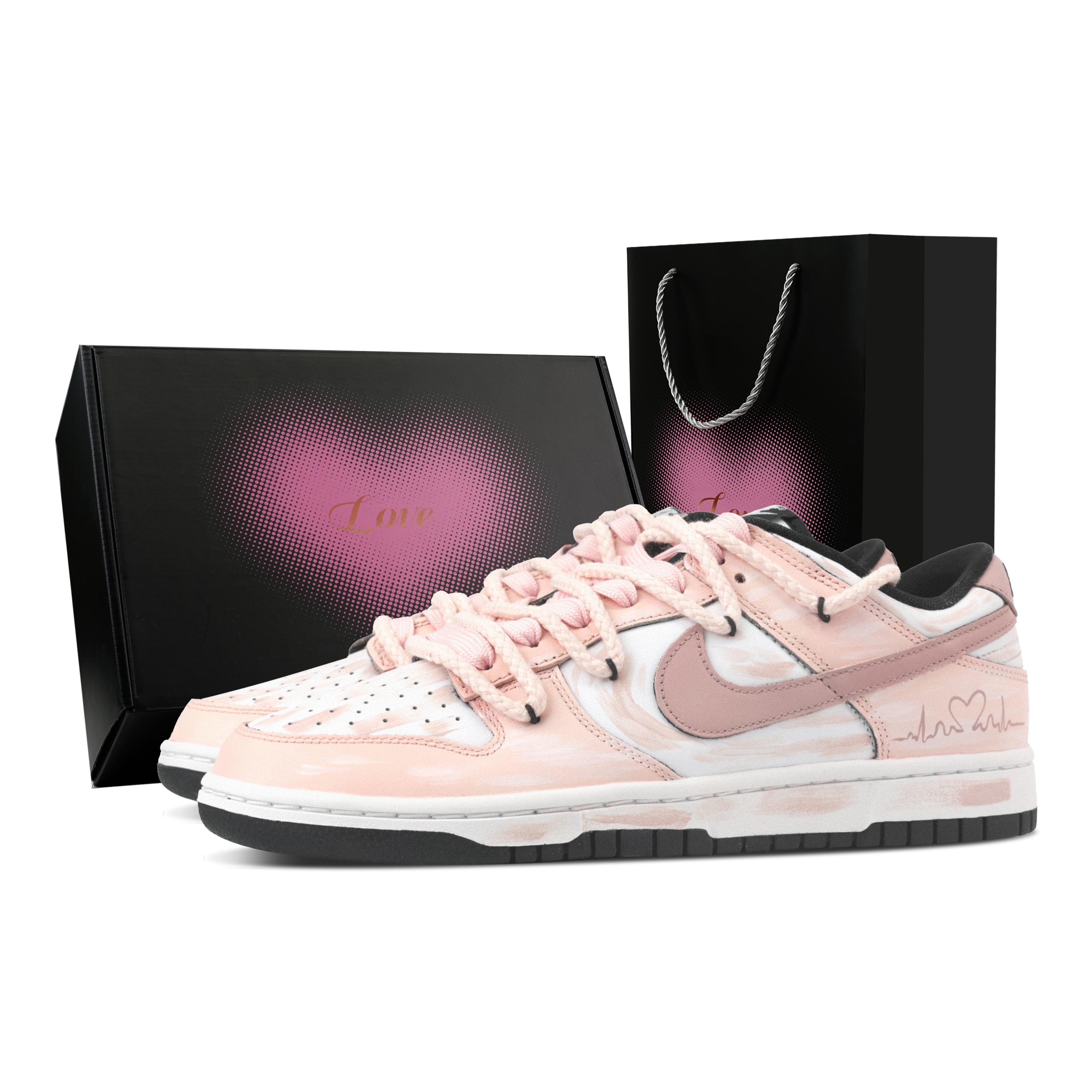 

Nike Dunk Xu Ling Fei Yu Heart Box Abrasion Resistant Low top Skateboard Shoes Unisex Pink DD1391-100(Team459--) 45