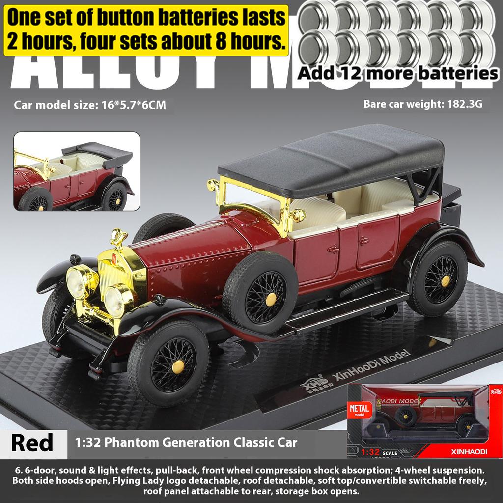 1:32 Rolls Royce Phantom I Classic Luxury Car Alloy Metal Diecast Model Car High Simulation Decoration Children Toy Cars Present