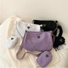 High Quality Square Solid Bags New Retro Women Crossbody Bags Style Crescent Chain Underarm Shoulder Bags For Women