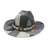 Travel Photography Vacation Stage Performance Jazz Hat Western Retro Cowboy Top Hat Ethnic Style Street Shot Felt Hat