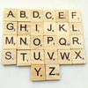 100 Pcs Wooden Alphabet English Letters Bolcks for DIY Crafts Kids Wood Toy