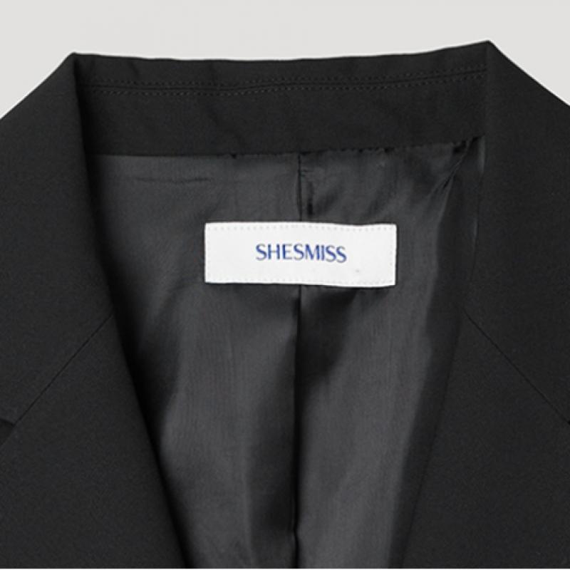[shs Miss] Single Breasted Slim Set Up Jacket Swsjkp22060 Bk