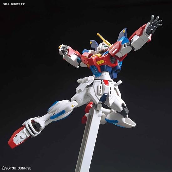 BANDAI SPIRITS HGBF Gundam Build Fighters Star Burning Gundam 1/144 Scale Color-Coded Plastic Model
