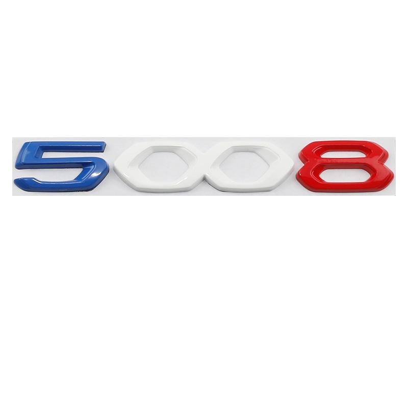 Auto 3D Metall Heckklappe Buchstaben Wort Logo Plakette Emblem Aufkleber Für Peugeot 2008 3008 4008 5008 2021 2022 2023 Zubehör