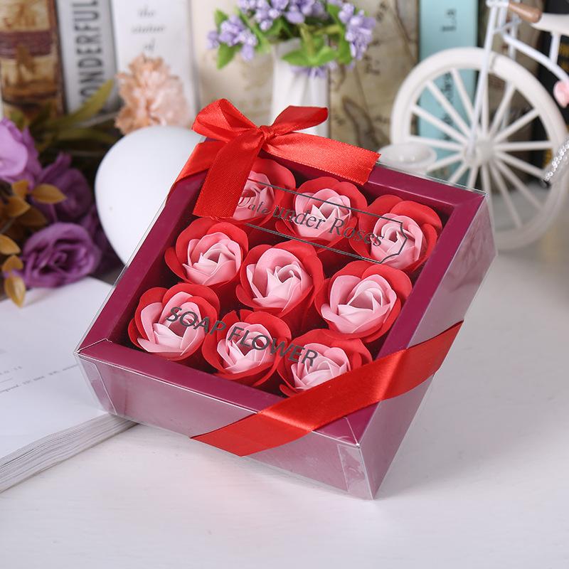 Soap Flower Roses Faux Eternal Flower Gift Box Valentine's Day Simulated Flowers Valentine's Day Faux Flowers For Birthday Gift