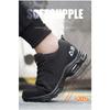 Work Safety Shoes For Men Women Air Cushion Breathable Work Sneakers Steel Toe Shoes Anti-puncture Safety Protective Black Shoes