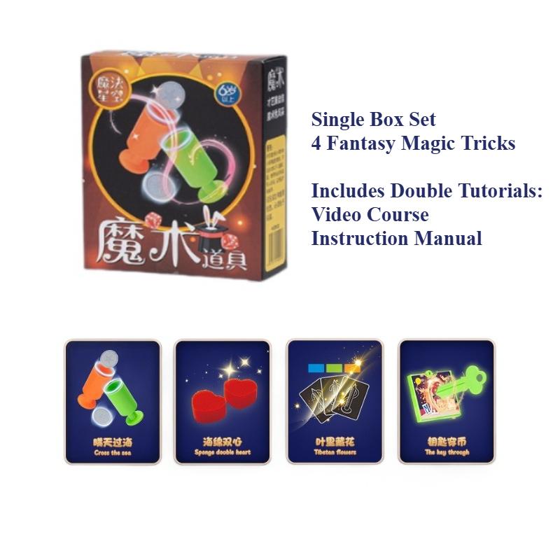 Magic Props Beginners Magic Tricks Kit Set Puzzle Simple for Child Exciting Magician Tricks Performance Show Boys Birthday Gifts