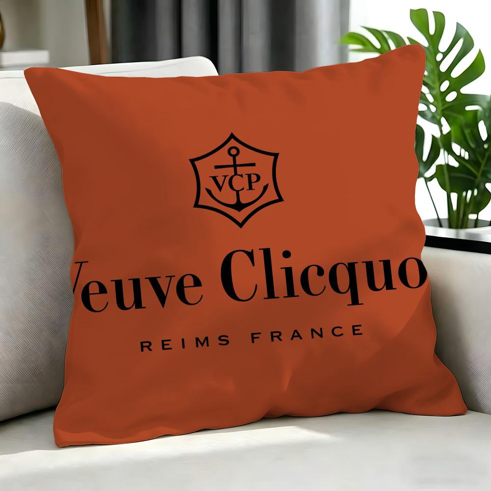 Merk Veuve Clicquot Kussenhoes Kussenhoes Set 4 Stuks 50X50 45X45 40X40 Kussensloop Decoratief Bank Huisdecoratie Peach skin 35*35(CM)-1Pcs brown