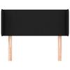 VidaXL Tête de lit avec oreilles Noir 103x16x78-88 cm Tissu3118480