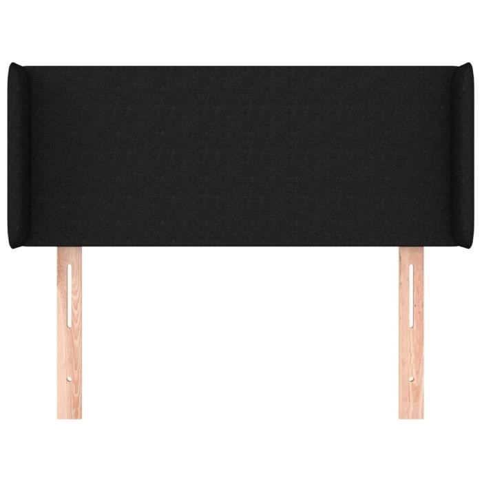 VidaXL Tête de lit avec oreilles Noir 103x16x78-88 cm Tissu3118480