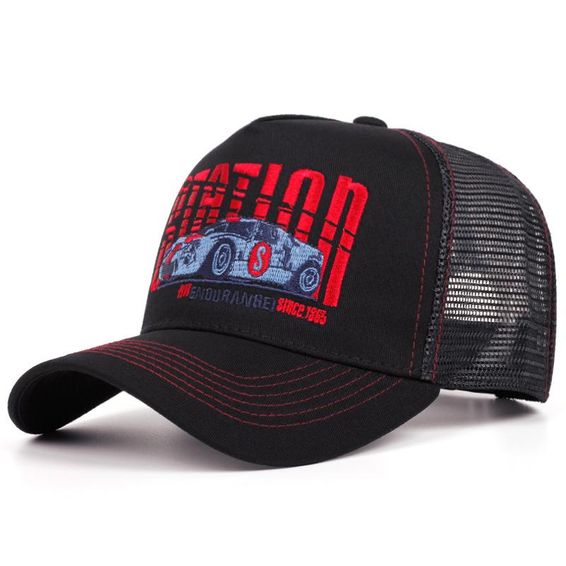 New Hot Sale Unisex Sun Hat Hip Hop Mesh Trucker Hat Classic Pattern Breathable Summer Baseball CapStreetwear Cap for Men Women