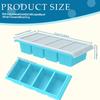 1Pc 2/4 Grids Silicone Freezer Tray Reusable Soup Ice Cube Trays with Lids Leak Proof Food Storage Boxes for Kitchen Accessories