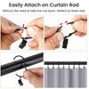 Ringklammern Vorhangzubehör, Öffnende Hängeringe mit starken Klemmen für Vorhang, Duschvorhang, Raffrollhaken