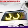 Ultra Helles M4 Stil LED Angel Eyes Kit Ring Zitronengelbe Farben Scheinwerferlampe Tagfahrlicht Für BMW X3 F25 2010-2016