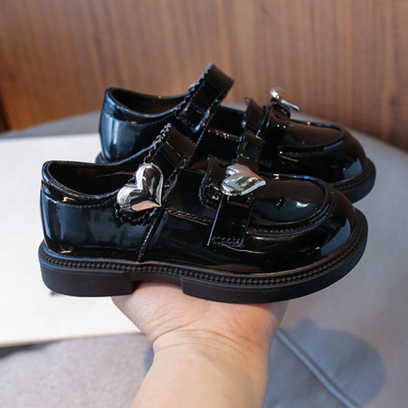 

Маленькие кожаные туфли весна-осень принцесса одноклассники мокасины черные для детей старшего возраста одинарные туфли 35 чёрный