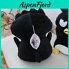 Cartoon Cooler Schwarzer Pinguin Plüschtier mit ultraweichem kurzem Fell für Kinder und Jugendliche
