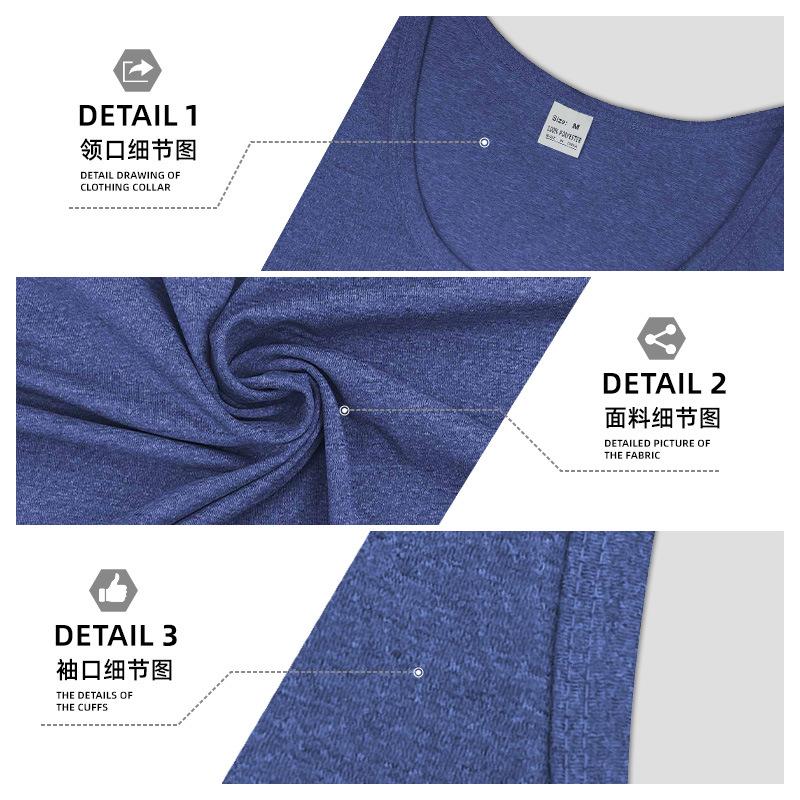 European and American summer fitness training vest men's solid color I-shaped vest men's