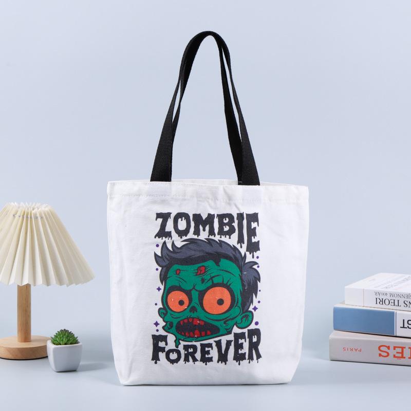 Cross-border halloween easter holiday party cotton bag christmas party ghost festival candy shopping bag canvas bag
