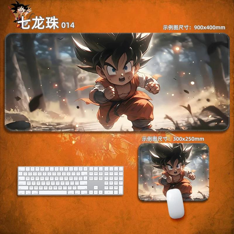 Anime Mauspads Drachenball Leder-Mauspad Nachhaltig Kleiner Junge Handgelenkstütze Tastaturunterlage Tischmatte Son Goku Animation Dekorative Tischdecke