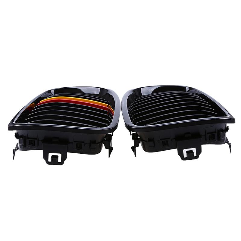 2Pcs Car Front Bumper Center Grilles Black Grills 51137263479 51137263480 for BMW 3-Series F31 Touring 2012 2013 2014 2015-2017