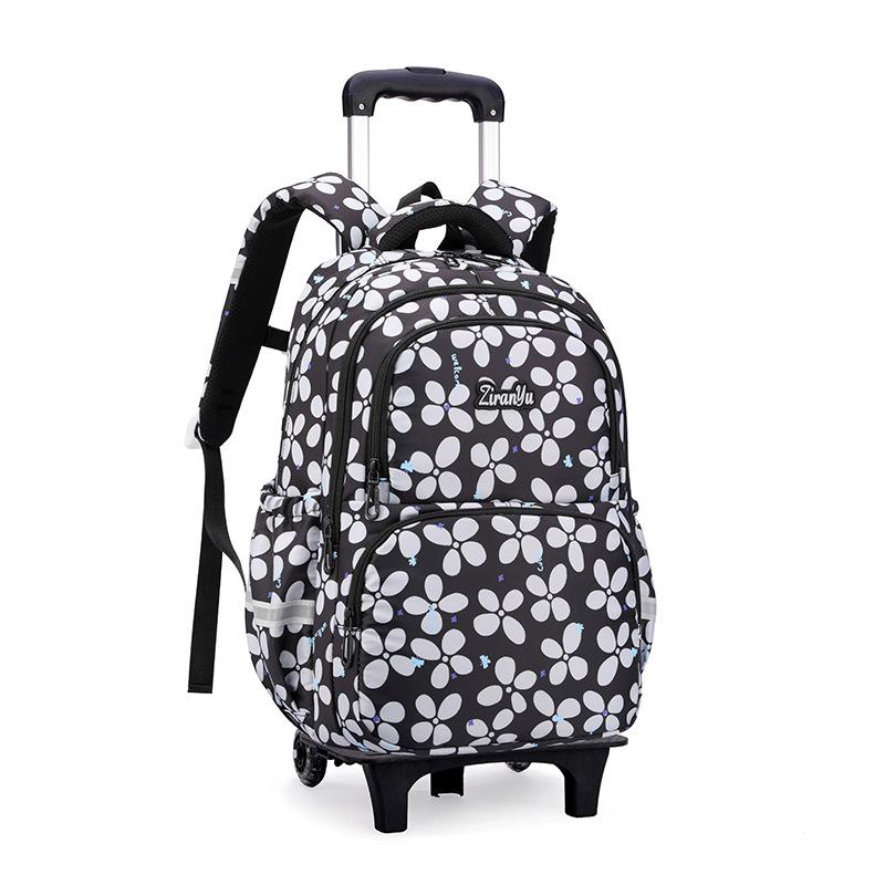 Set Zaino Scolastico Zaino con Ruote per Ragazze Studenti Zaino Trolley con Ruote Borsa Scolastica con Ruote Bagaglio da Viaggio Zaino per Libri