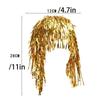New Metal Party Wigs Hair Shiny Costume Aluminum Foil Cosplay Dance Hairpiece Plastic Decor Wigs Hair