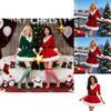 Christmas Elf Costume Dress With Hood For Holiday Stage Performances