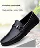Men's Genuine Leather Slip-On Driving Shoes - Soft Sole, High-End Feel, Large Size