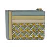 Used Robinson Fragment Case 10833, 79423, 7943, Saffiano Card Case with Double T Logo, Multicolor, Unisex from Japan