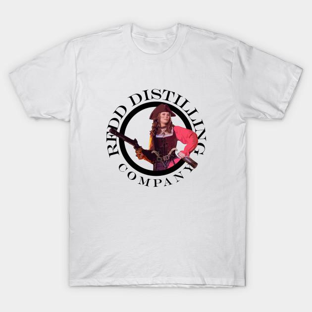 Men Black Print T-shirt Redd Distilling Company No-Cut Transfer Paper Print Cotton Tshirt S белый
