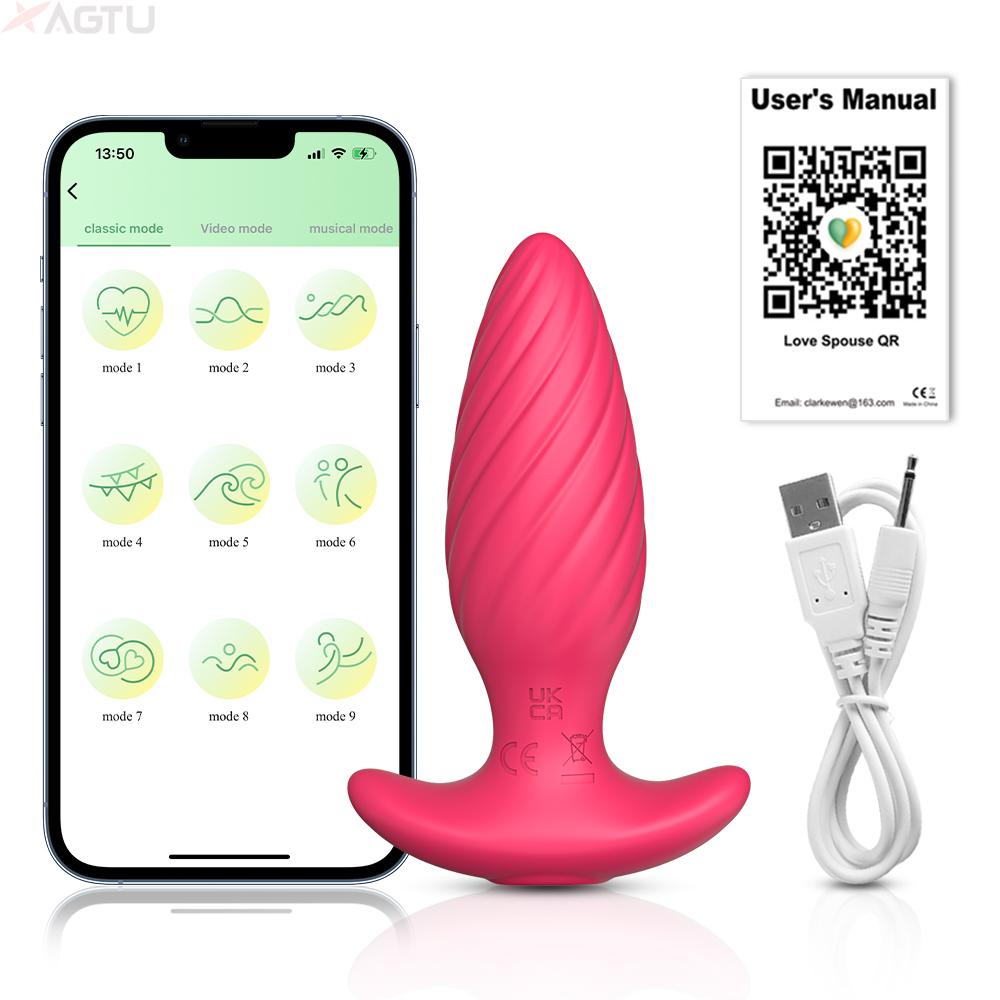 Bluetooth APP Control Anal Plug Vibrator for Women Butt Plug Male Prostate Massager Masturbator Adult Goods Sex Toys for Men
