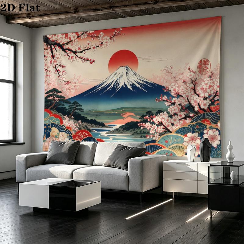 Japanese Style Art Wall Tapestry Aesthetic Wall Hanging Printed Fabric Blanket Decorative Tapestries for Bedroom Living Room Home Decor