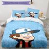 3pcs Gravity Falls Bedding Set Duvet Cover Closure Includes 1 Duvet Cover & 2 Pillowcases, Soft and Comfortable for All Seasons.