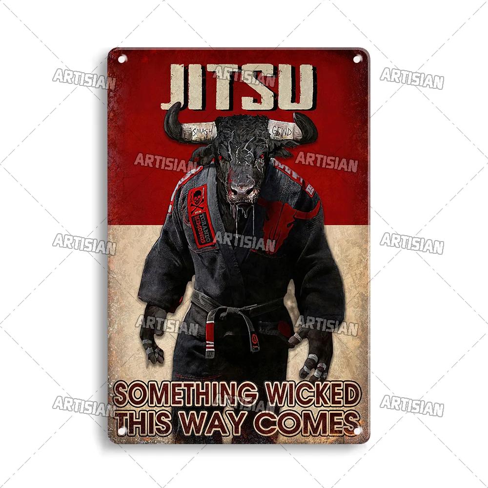 Artisian Funny Sport Metal Sign Fitness Tin Poster Gym Decorative Plate Wall Decor Garage Bar Pub Club Hotel Cafe Kitchen Home