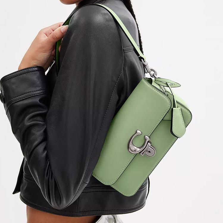 Coach Studio 20 Solid Color Push Button Flap Closure Glove Tanned Leather Handheld Crossbody Shoulder Bag Small Women Bags CE331-LHTY6