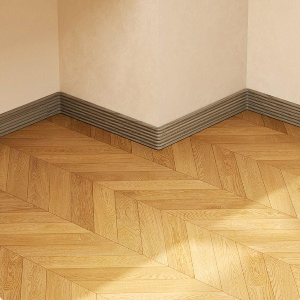 Hochwertige verdickte Wand Sockelleiste Selbstklebend Kollisionsschutz Fußleiste 3D Weiche Eckleiste Wohnzimmer