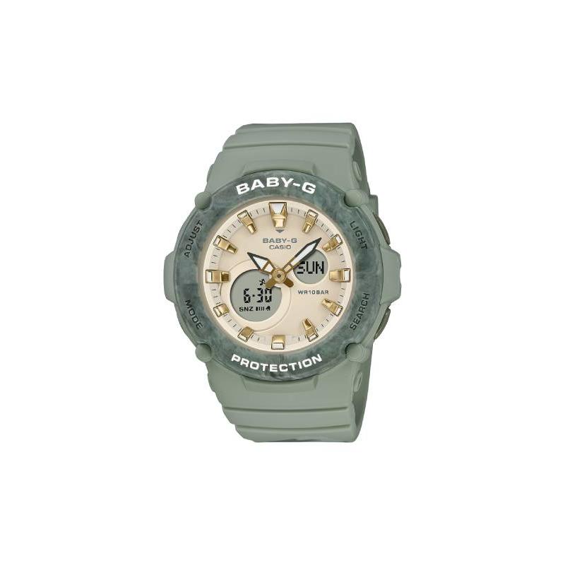 

Casio BABY-G simple casual fashion 100 meters waterproof fashionable and versatile quartz movement resin strap Japanese and Korean watch BGA-275M-3APR білий