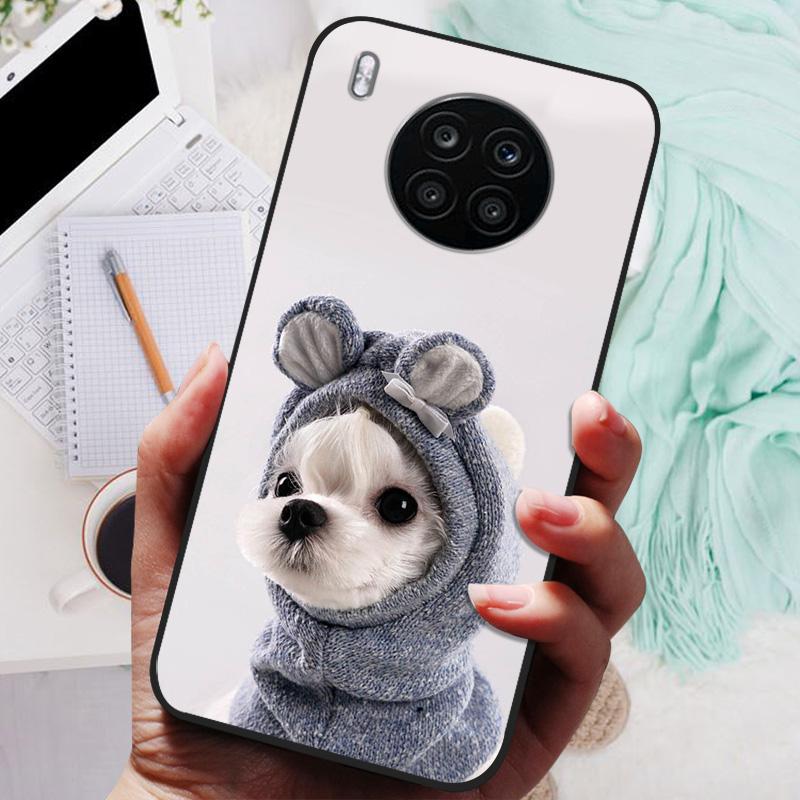 For Honor 50 Lite Case Black Cover Lion Wolf Silicone Soft Back Cases For Huawei Honor 50 Lite Pro Phone Case Protective Shell