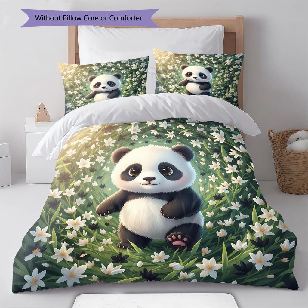 Set Copripiumino Trapuntato con Fantasia Cartone Animato Federa Decorazione per la Casa Regalo di Compleanno (1 * copripiumino + 2 * federa, senza nucleo)