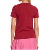 Maison Kitsune Fox Embroidery Pullover Round Neck Short Sleeve T-Shirt Women Tops Red LW00105KJ0008-P675