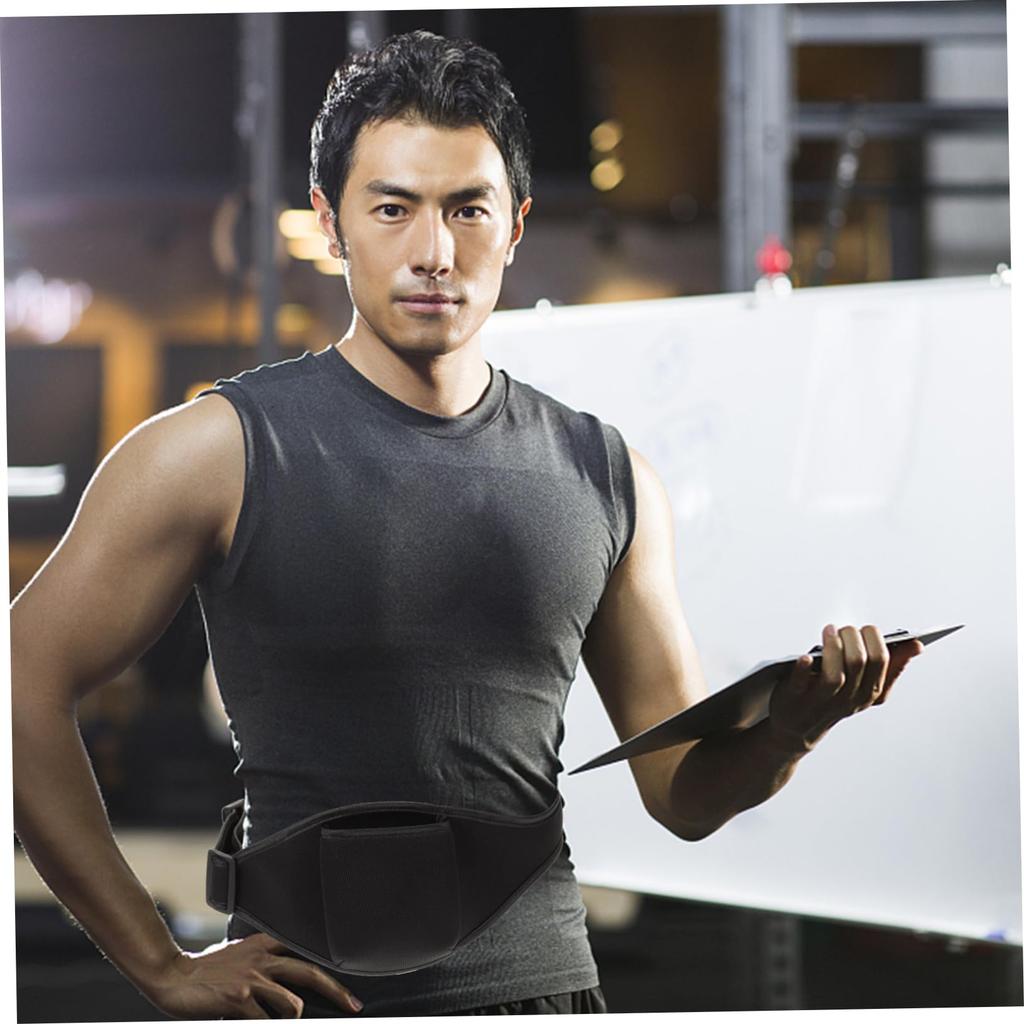 Kisangel Fitness Microphone Bag Microphone Holder Waist Bag Adjustable Belt Polyester Indoor Outdoor Unisex 2-Piece Set
