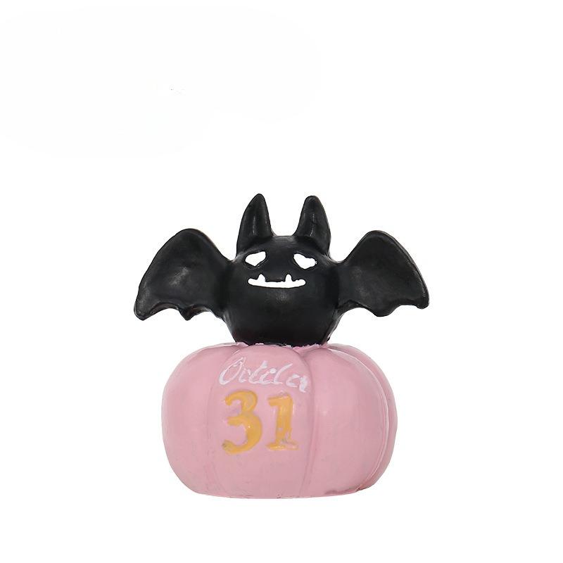 Halloween Decorations - Cute Owl, Bat, Pumpkin, Ghost Resin Craft Figurines - Party Small Gifts