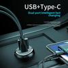 Unsichtbares 66-W-Autoladegerät mit PD30-W-Metall-Zugring für superschnelles Laden und 100-W-Blitzladen
